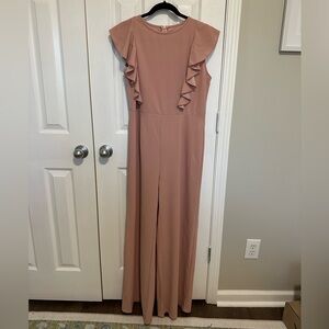 Elegant Ruffle Sleeve Jumpsuit